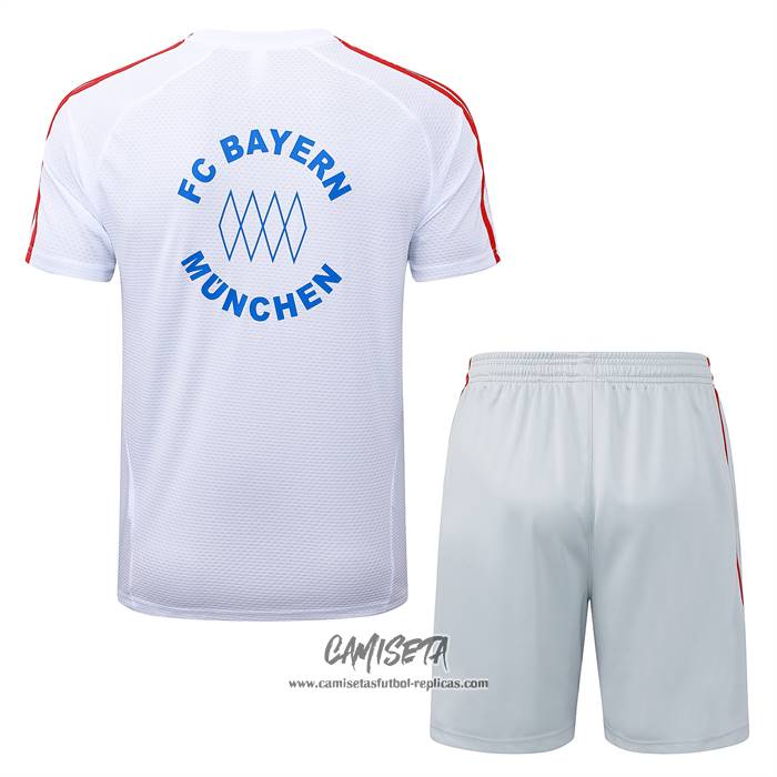 Chandal del Bayern Munich 2025-2026 Manga Corta Blanco - Pantalon Corto